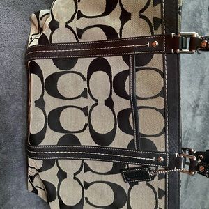 COACH black and gray tote